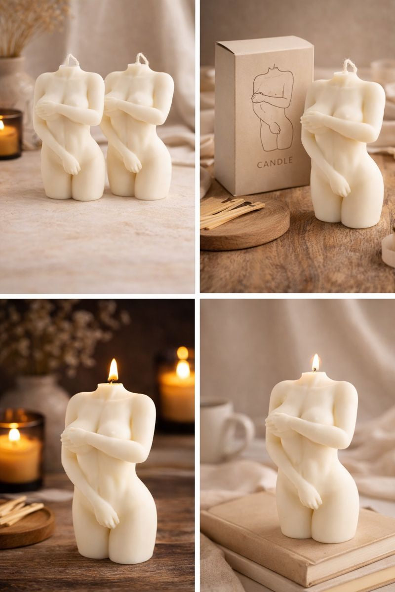 Signature Body Candle Ivory – Handgemachte Körper-Kerze aus Sojawachs